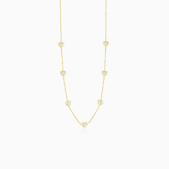 Mother pearl love necklace