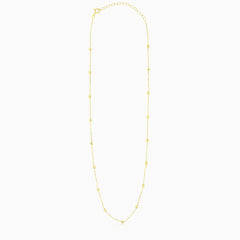 Elegant gold necklace with little balls