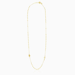 Simple rosary necklace in gold