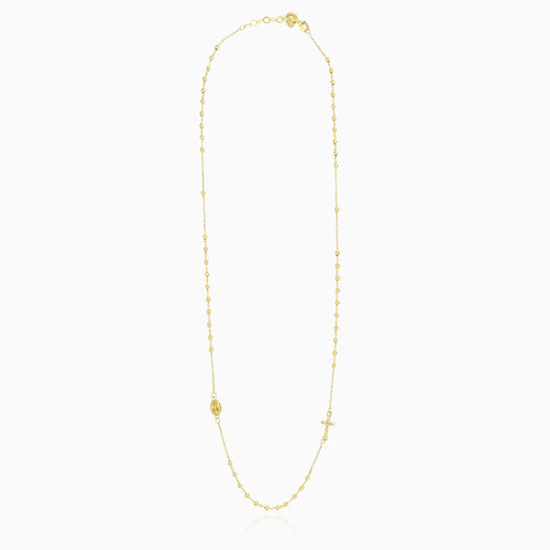 Simple rosary necklace in gold