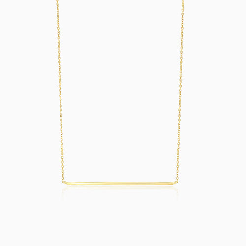 Yellow gold flat line necklace