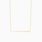 Yellow gold flat line necklace