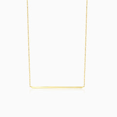 Collar plano de oro amarillo