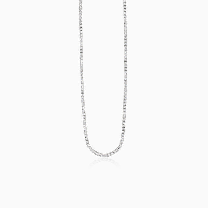 Collar tenis Broad de plata