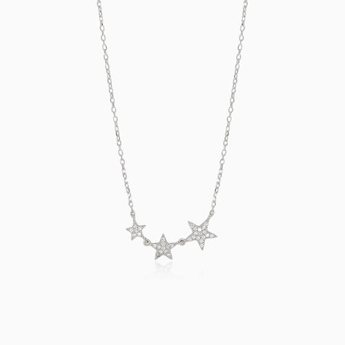 Stříbrný náhrdelník se 3 hvězdami