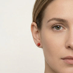 Korálové náušnice pecky