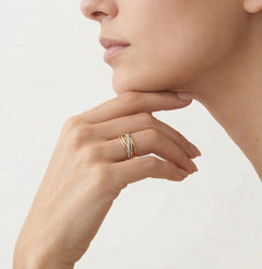 Tri-gold harmony ring
