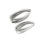 Twisted white gold wedding ring