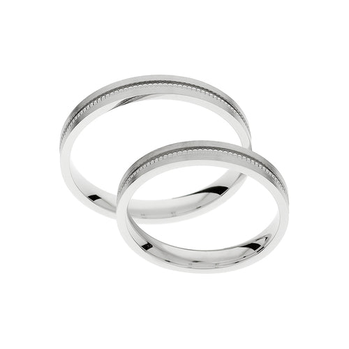 Stylish white gold wedding ring