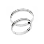 White gold wedding rings with side detail