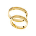 Yellow gold wedding rings with intricate design