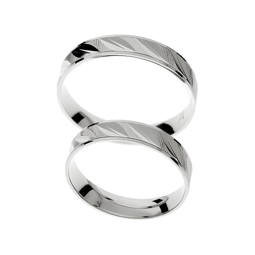 White gold wedding rings with sprecial design