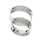 Unusual white gold wedding ring