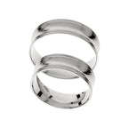 White gold bent design wedding band