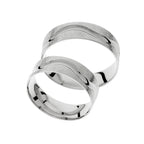 White gold wedding ring with wave design