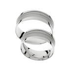 Sparkling thick white gold wedding band