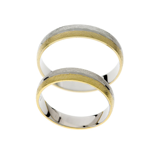 Stylish half gold wedding ring