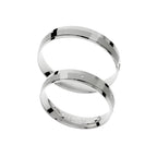 White gold wedding ring with matte step