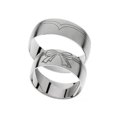 Bagues de mariage élégantes en or blanc