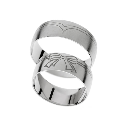 Stylish white gold wedding rings