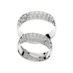 White gold wedding ring with details