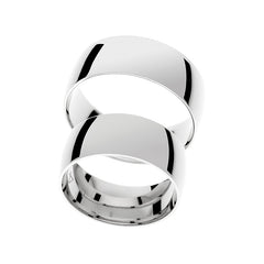 Dicker klassischer Weißgoldring