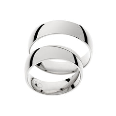 Anillo de boda elegante de oro blanco
