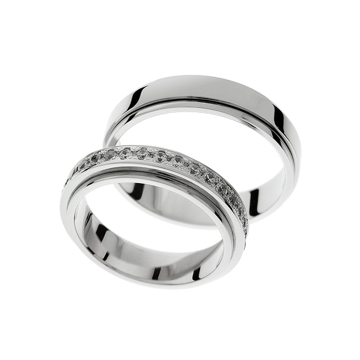 Stilvolle und elegante Eheringe aus Weißgold