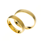 Matte  yellow gold wedding ring