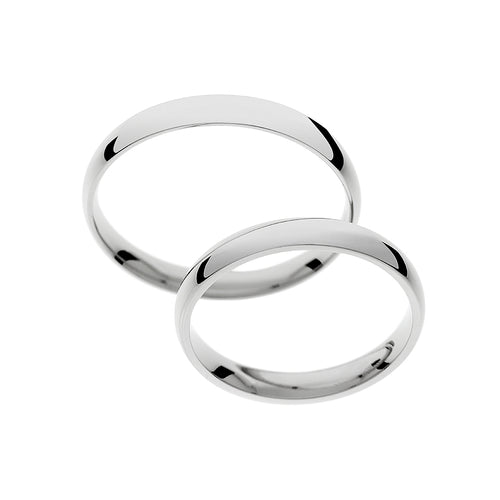 Thin classic white gold wedding ring