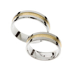 Yellow and white gold wedding ring