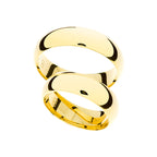 Classic 6mm wide yellow gold wedding rings