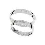 Wide white gold wedding ring with or without stones