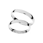 Timeless 3mm wide white gold wedding rings