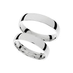 Timeless 4mm wide white gold wedding rings