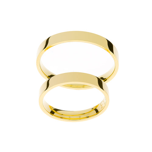 Thin 3mm yellow gold wedding ring