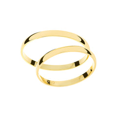 Anillo de boda ligero de 2 mm en oro amarillo