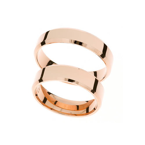 Elegant 5mm thick rose gold wedding ring