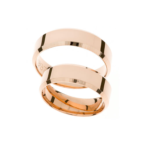 Elegant 6mm thick rose gold wedding ring