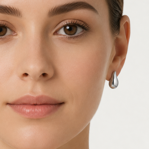Sterling Silver Teardrop Stud Earrings