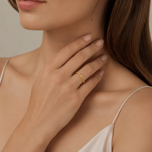 Delicate Floral Gold Ring