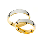 Unique two tone gold wedding ring