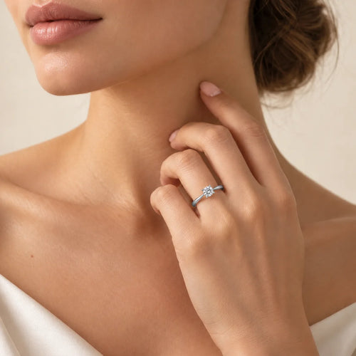 White Gold Lab-Grown Diamond Solitaire Ring