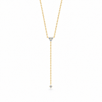 Delicate Long Gold Diamond Necklace
