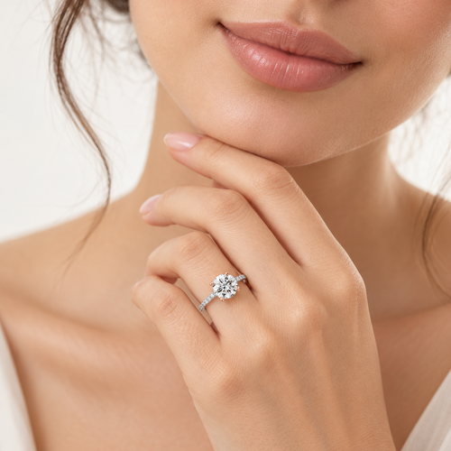 Rose Gold Lab-Grown Diamond Pavé Ring