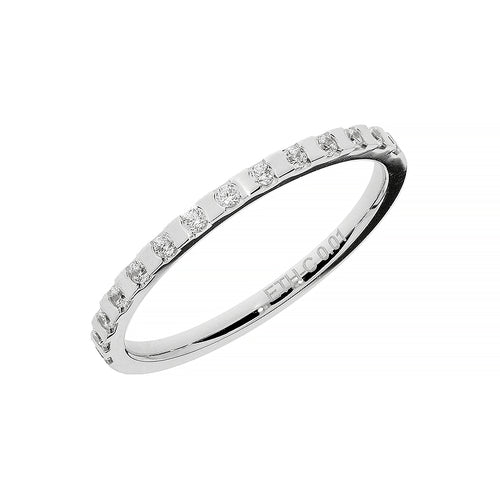 Shiny thin white gold wedding band