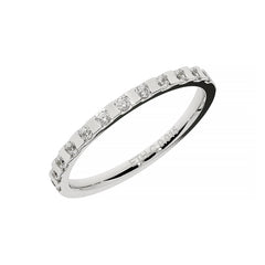 Alianza de boda brillante de oro blanco