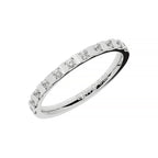 Elegant thin white gold wedding band