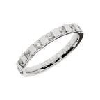 Shiny thick white gold wedding ring