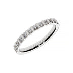 Women half eternity band in white gold